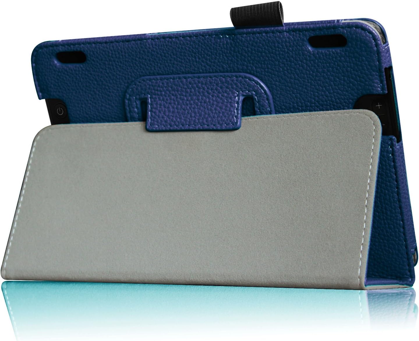 Fintie Folio Case for Fire HDX 7 - Slim Fit Leather Standing Protective Cover with Auto Sleep/Wake (Will only fit Kindle Fire HDX 7" 2013), Navy