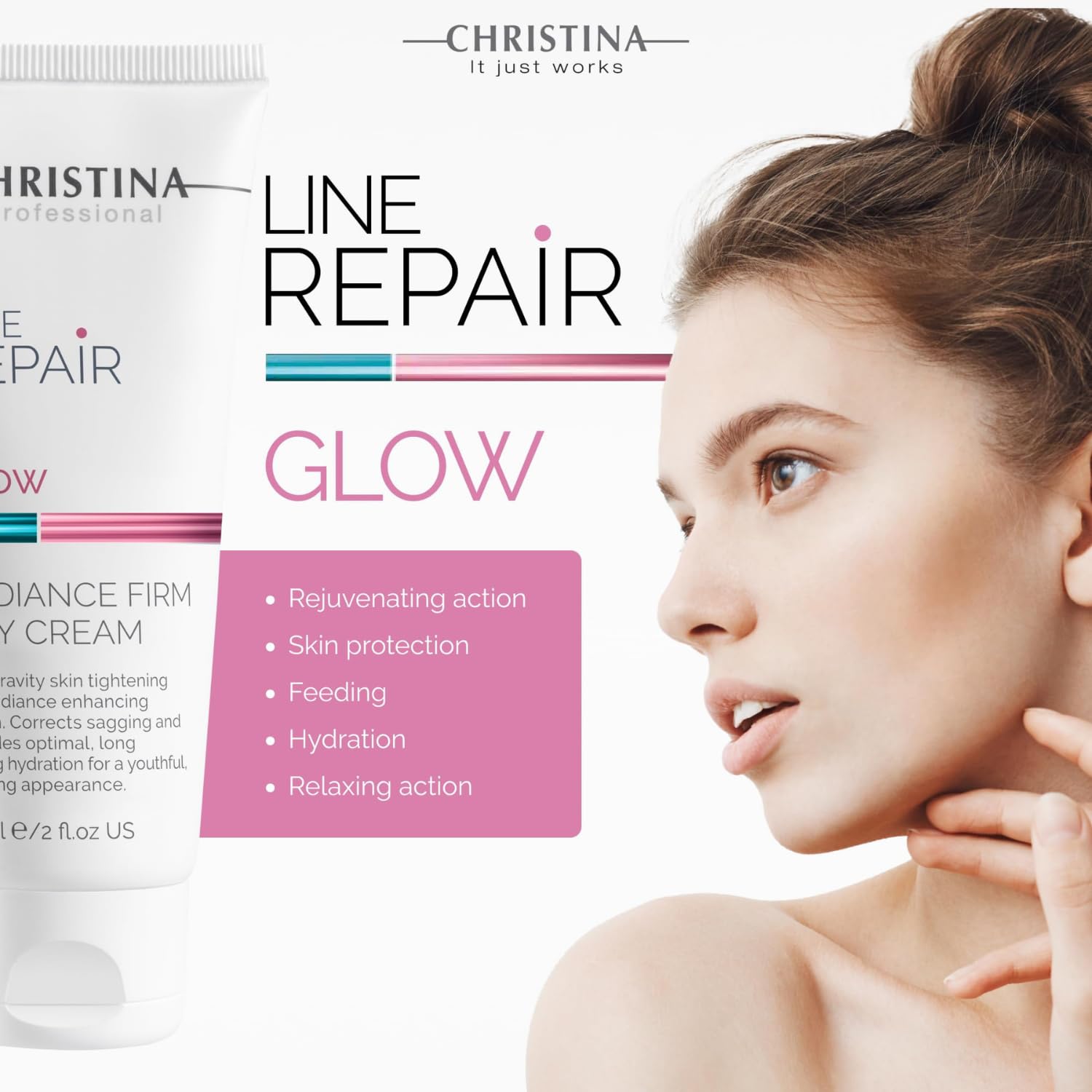 -CHRISTINA- Line Repair - Glow Radiance Firm Day Cream 60ml / 2 fl.oz - Image 4