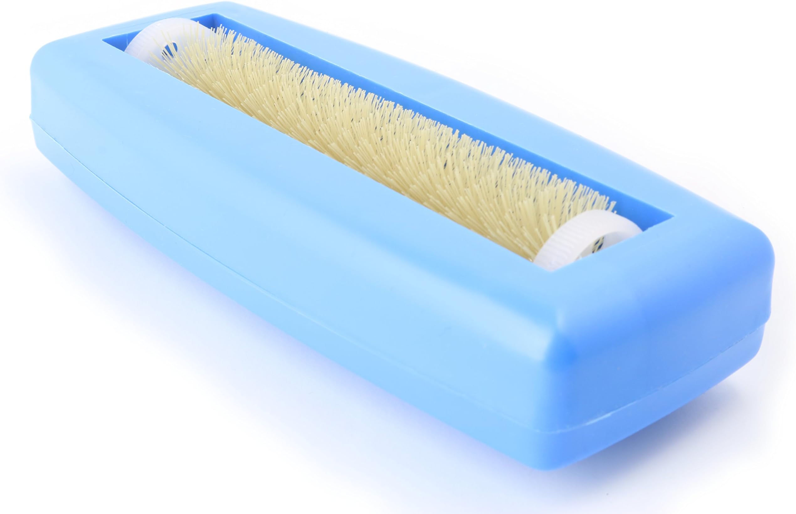 Crumb brush crumpy, crumbly roller dirt collector table sweeper carpet crumber craft table cloth rotating scooter hand vacuum cleaner crumbs car caravan camper trunk manually brush mini hoover floor furniture surface Rapido aspiratutto blue