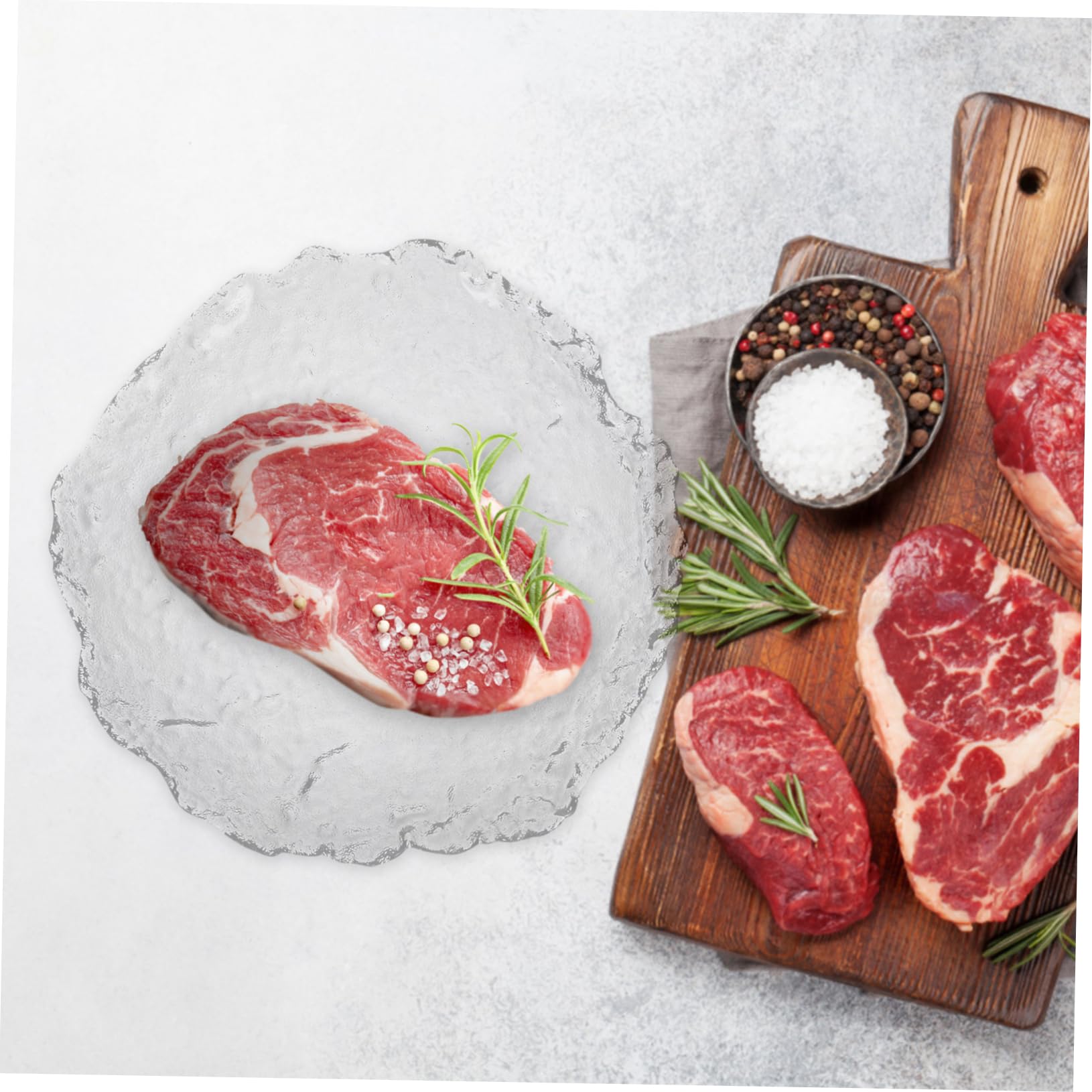 ABOOFAN Piatto da Bistecca Facile da Pulire in Riutilizzabile Design Classico ed Elegante per Cena e Uso Quotidiano
