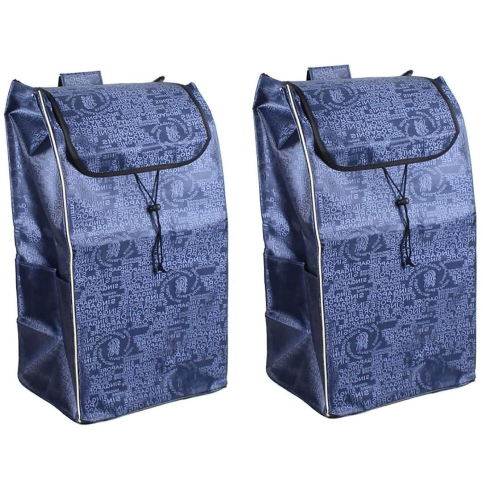 Sac De Remplacement Chariot 48L Étanche Oxford - Sac Courses Pliable L23 X W36 X H58cm, Idéal Supermarché Et Voyages