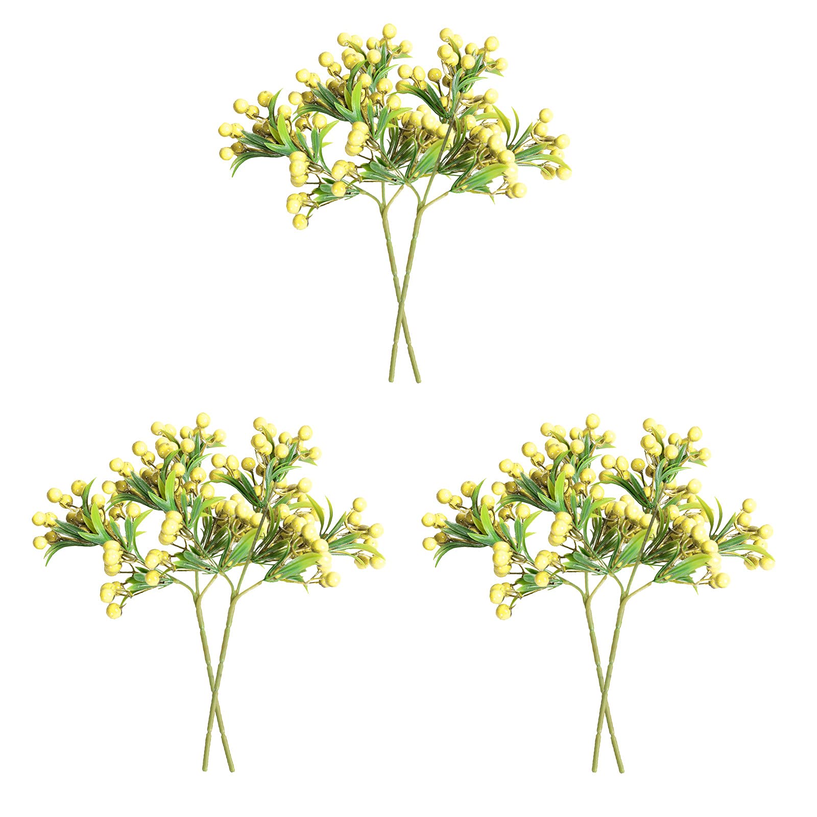 HUIKJI 6Pcs Artificial Christmas Fruit Stem,Plant Holly Branch Fruit Picks, Artificial Foam Branch, Black Berry Picks Christmas for Home Decor 13.8in