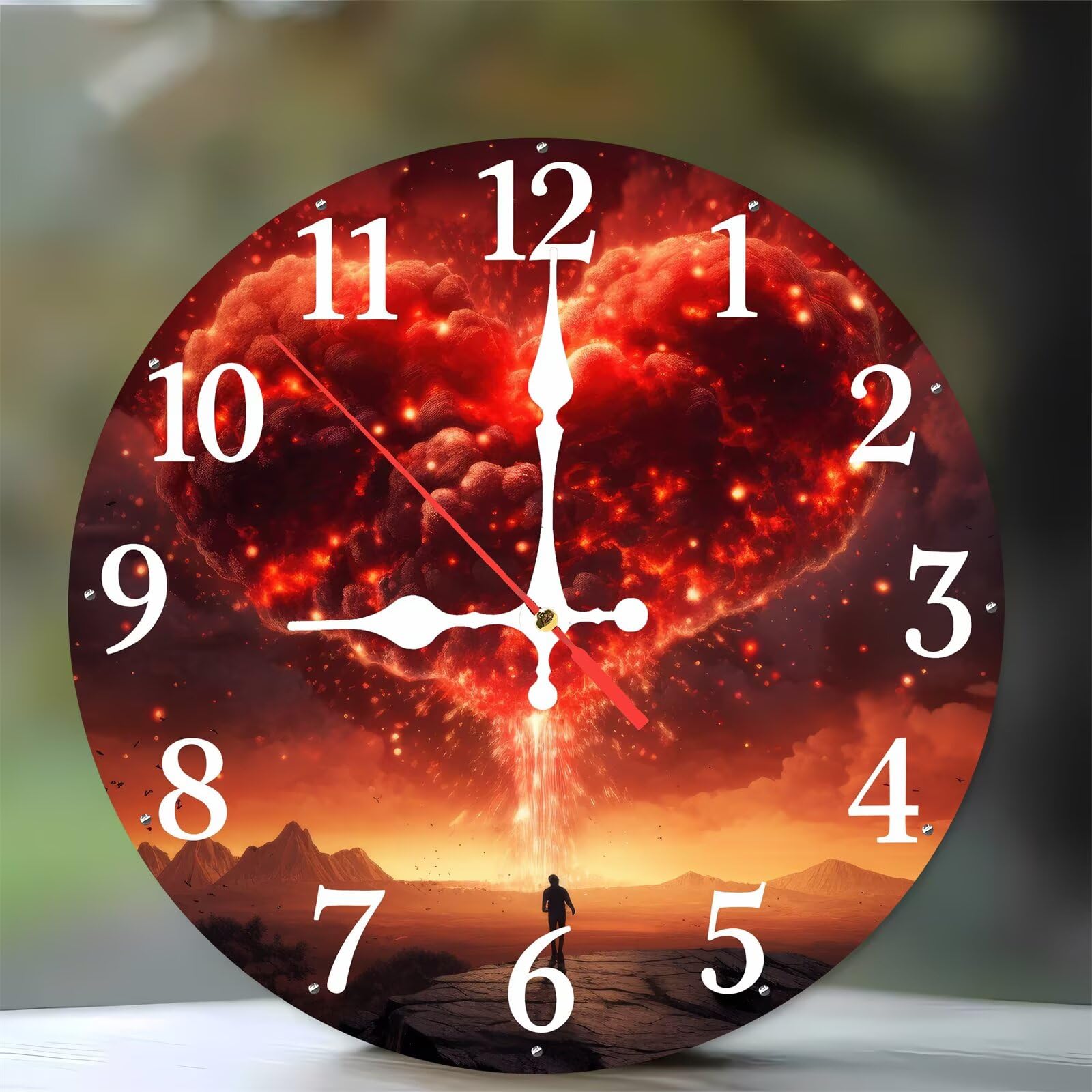 Horloge murale silencieuse bois 35 cm pour supprimer le tic-tac