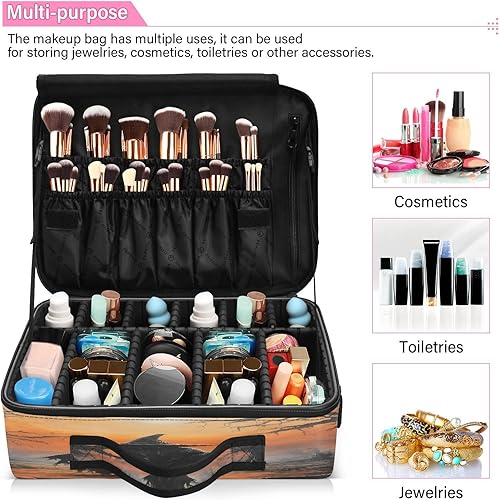 Miniatura 5 de Zathe Happy Halloween Scarecrow Pumpkin cosmetic organizer toiletry make up bag travelling large makeup bags size makeup bag bolso para guardar