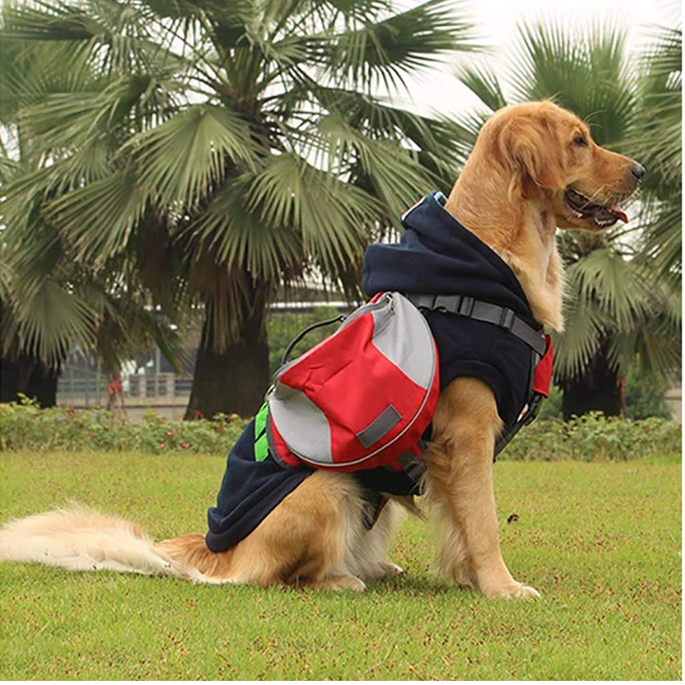 Verstellbarer Service-Hunde-Rucksack Satteltasche für Camping Wandern Training