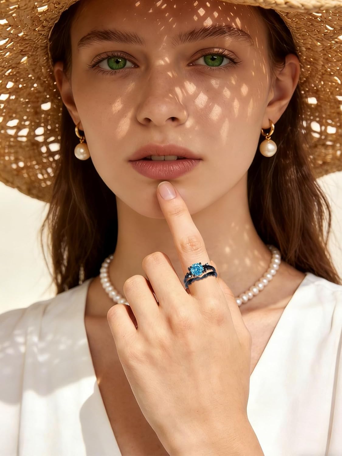 Seiyang Rose Cut/Fireworks Cut Birthstone Black Ring 925 Sterling Silver Rose Cut/Fireworks Cut Birthstone Rings Black Wedding Ring Valentine's Day Jewelry Gifts for Women Her