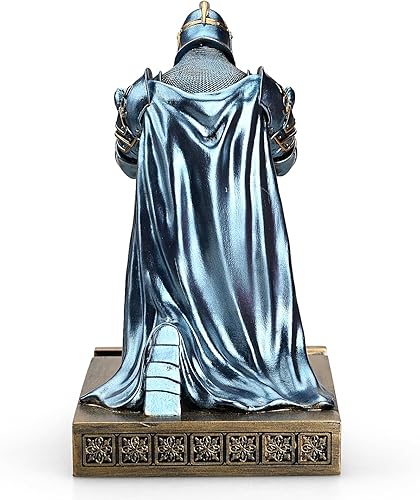 Miniatura 4 de King's Guard Leader Cloak Warrior Knight - Soporte para teléfono celular, estatua de caballero adorno, soporte para bolígrafo y pisapapeles para