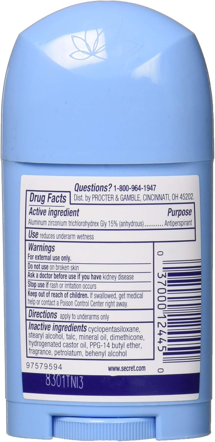 Secret Solid Antiperspirant and Deodorant Shower, Fresh Scent, 1.7 Ounce
