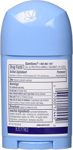 Vista 11 de Secret Ducha antitranspirante y desodorante sólida, polvo fresco, 1.7 onzas