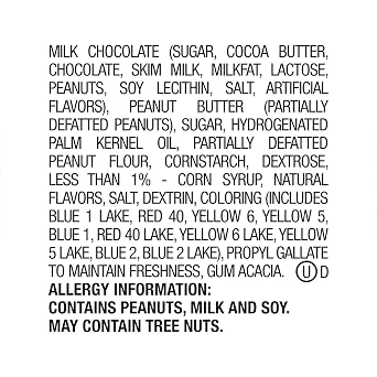 M&M'S Peanut Butter Chocolate Candy Singles Size, Bulk Candy Individually Wrapped, 1.63-Ounce, 24-Count Box