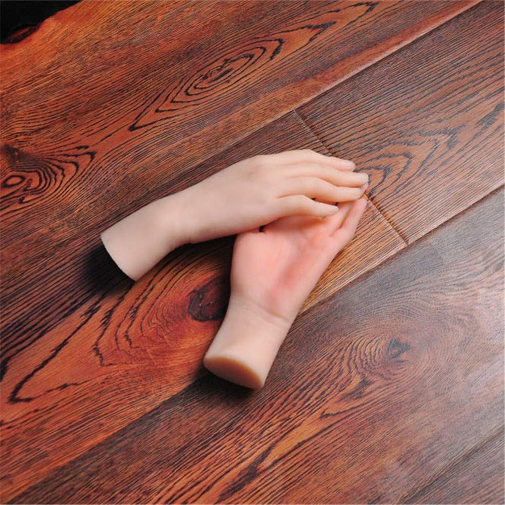 Piedi o mani in silicone, mani morbide per pratica di nail art, modello di mano in silicone Manichino flessibile in silicone morbido Manichino per braccialetto ad anello e display per guanti, C due m