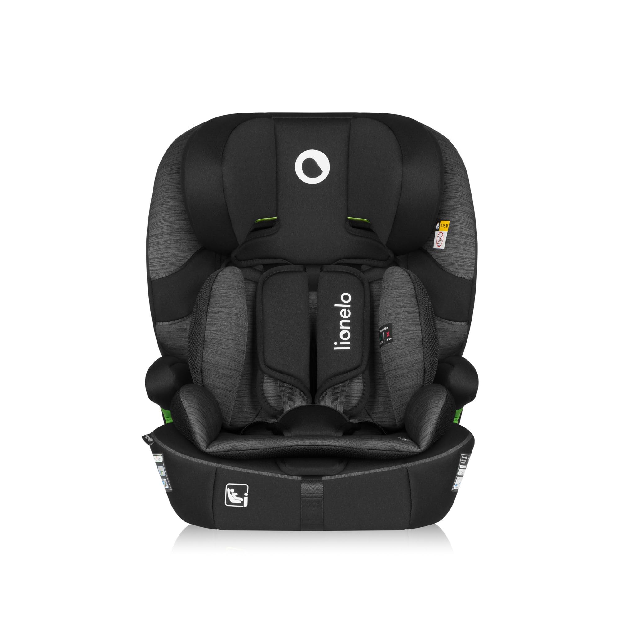 LIONELO BILLY I-SIZE Silla de Coche para Bebé, 76-150 cm De aprox. 15 meses a 12 años, Fijación ISOFIX o Cinturón de Seguridad, Reposacabezas Ajustable, Protección Lateral Norma R129.