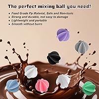 Vista 4 de 8 bolas agitadoras para botella, bola mezcladora de proteínas de plástico, 8 bolas coloridas para agitar, bolas de repuesto, fácil de limpiar