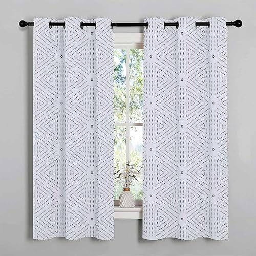 YANFENQI Cortinas para Habitacion Cortinas para Habitacion Blackout Color Geometría Celosía Linea Moderna Corredera Divisores de Habitaciones Muro