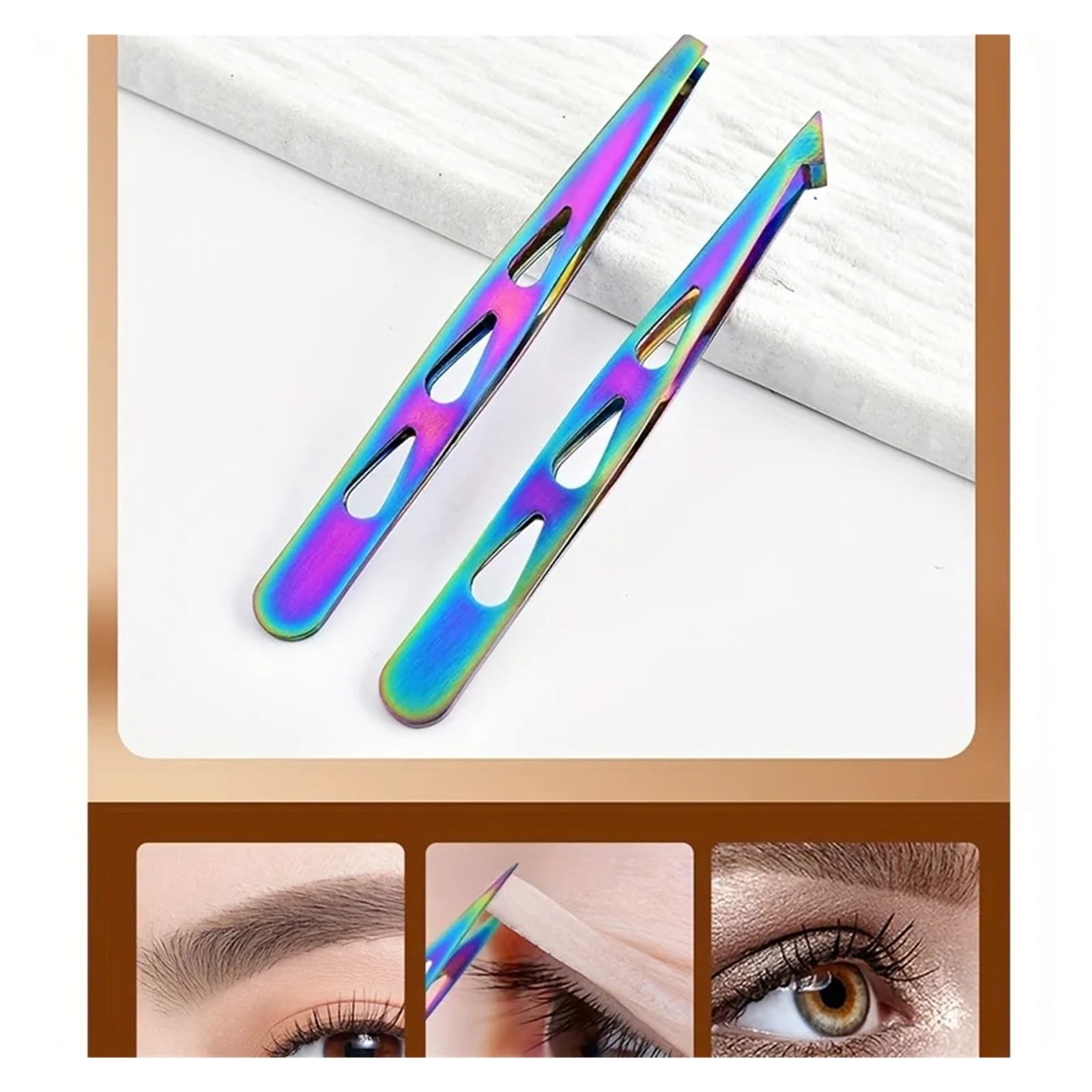 Pinzette Pinzette for Augenbrauen und Bärte. Präzisionspinzette aus Edelstahl mit ergonomischem Griff Augenbrauenclip