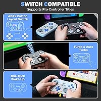 Vista 9 de IINE Retro Pocket Wireless Game Controller – Compact Gamepad with Hall Effect Joysticks, Customizable Buttons, 1000Hz Polling Rate – Compatible with