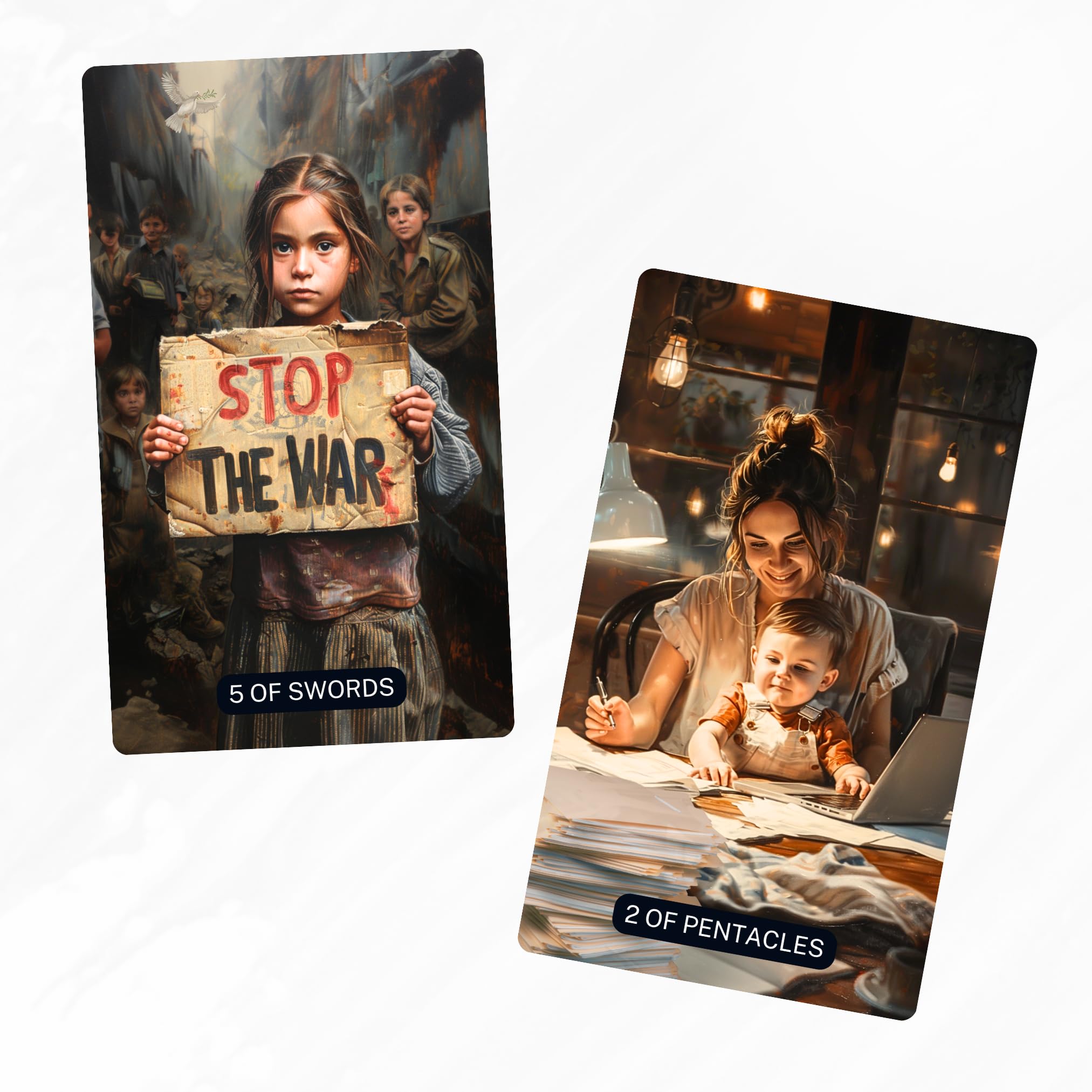 Talia Tarot Heartlight 78 kart ze złotym wykończeniem dwujęzyczna niemiecki angielski