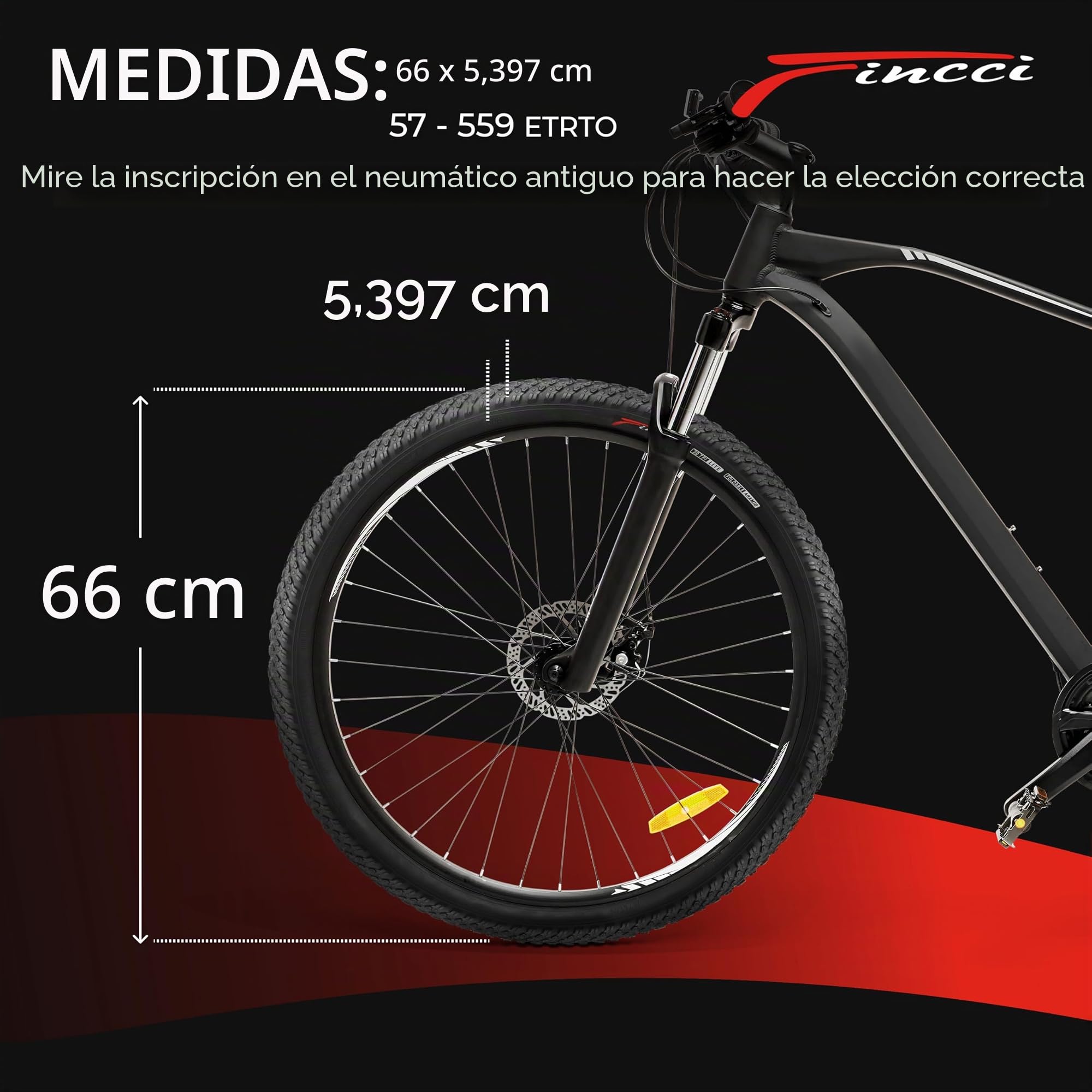 Fincci Cubiertas MTB 26, Plegable Neumáticos Bicicleta 26 x 2.1 Pulgadas 60 TPI - Camara Bicicleta 26 Presta, Gomas 57-559 para Carretera Bici, MTB Montaña E Bike - Pack de componentes para Ciclismo