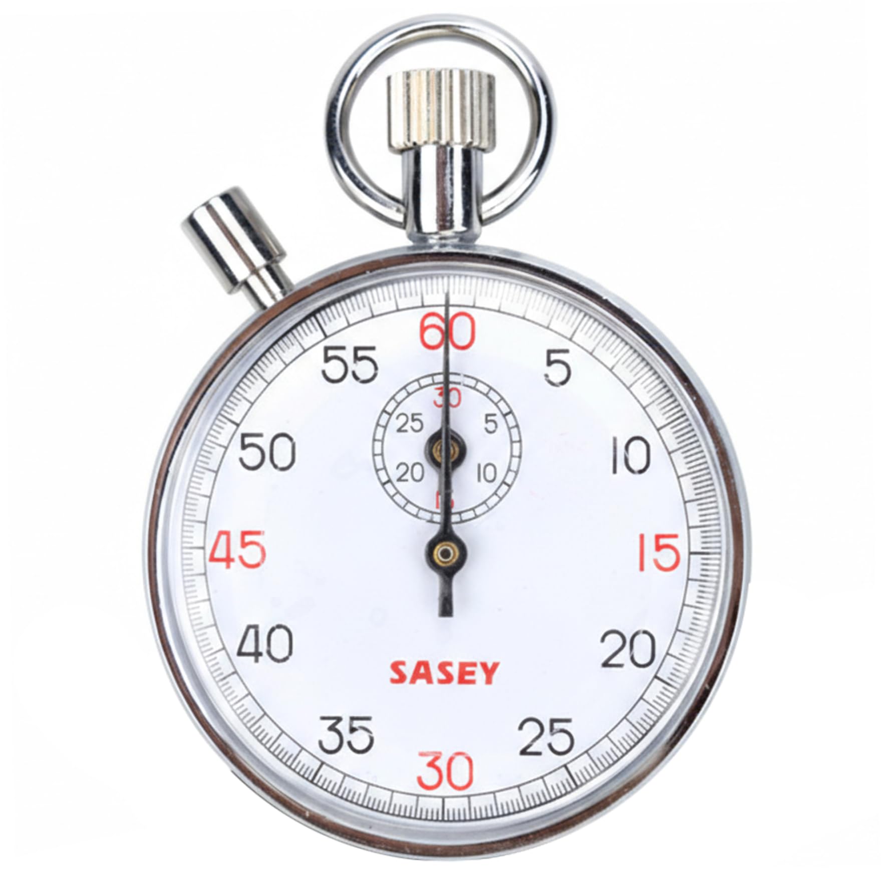 Chronomètre mécanique des années 60 portatif en acier inoxydable