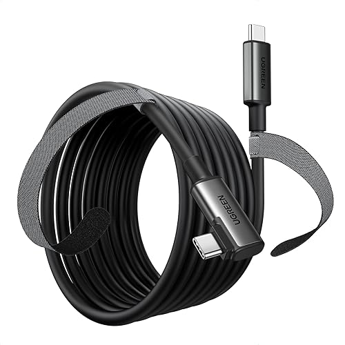UGREEN Cable Link compatible con Oculus Quest 2Pico 4 y PCSteam VR, cable de auriculares VR Link de 16 pies con transferencia de alta velocidad y
