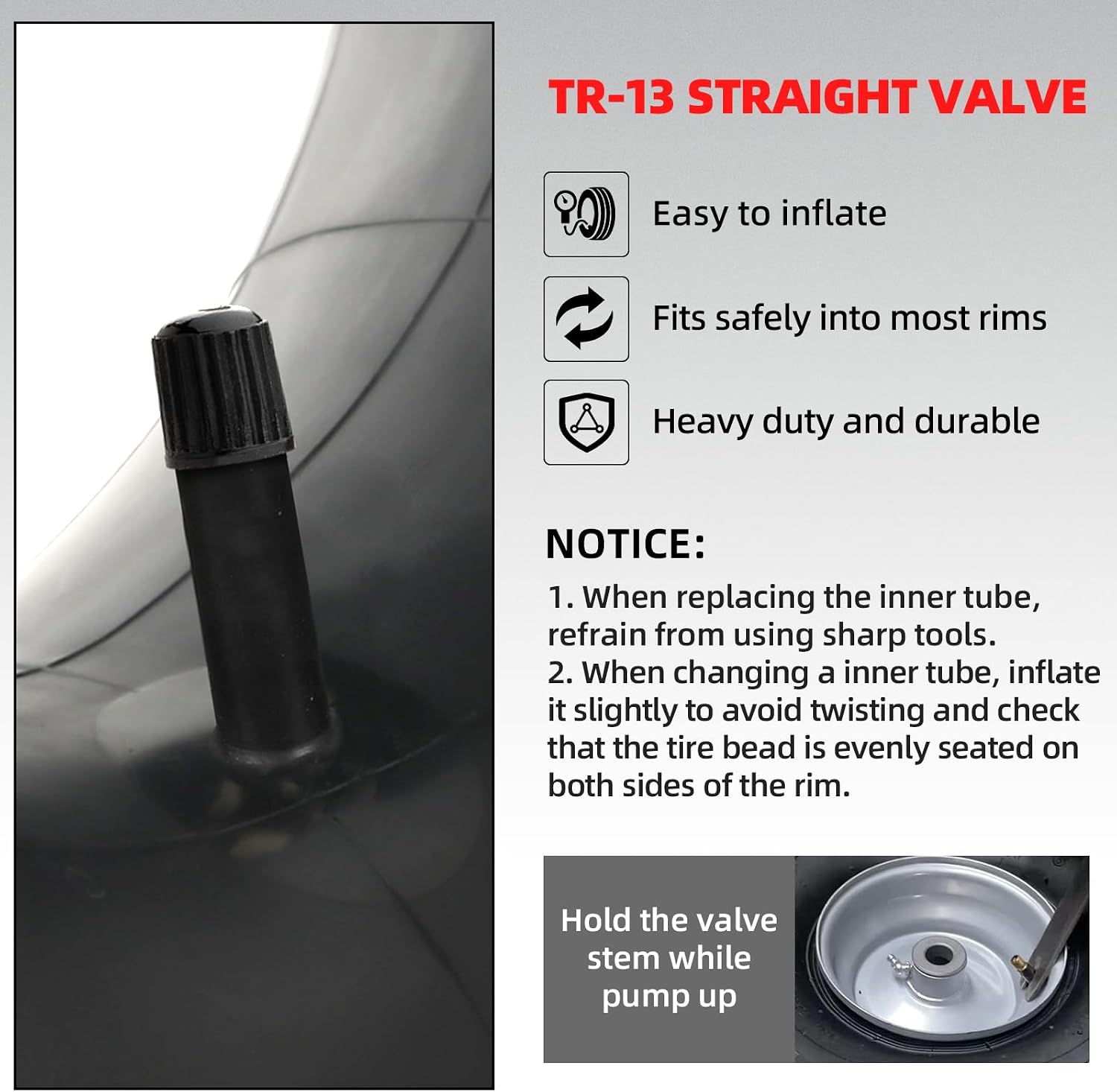 AR-PRO (4-Pack) 15x6.00-6 Tire Inner Tube, TR-13 Straight Valve Stem, Heavy-Duty Replacement Tube for ATV, Lawn Mower, Tractor, Trailer, Golf Cart & Utility Equipment