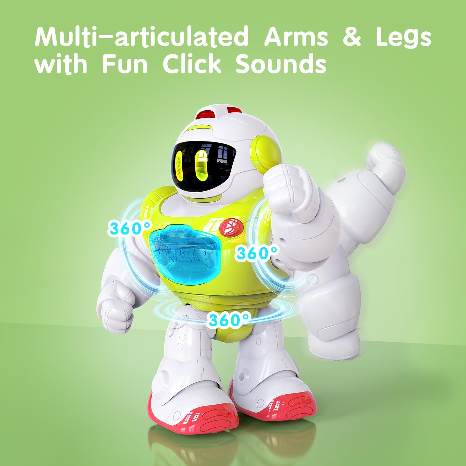 Juguetes de aprendizaje para bebé, actividad para caminar, robot de control remoto con música, sonidos, luz interactiva, juguete para niños pequeños de 1, 2, 3 años, regalo de cumpleaños 3
