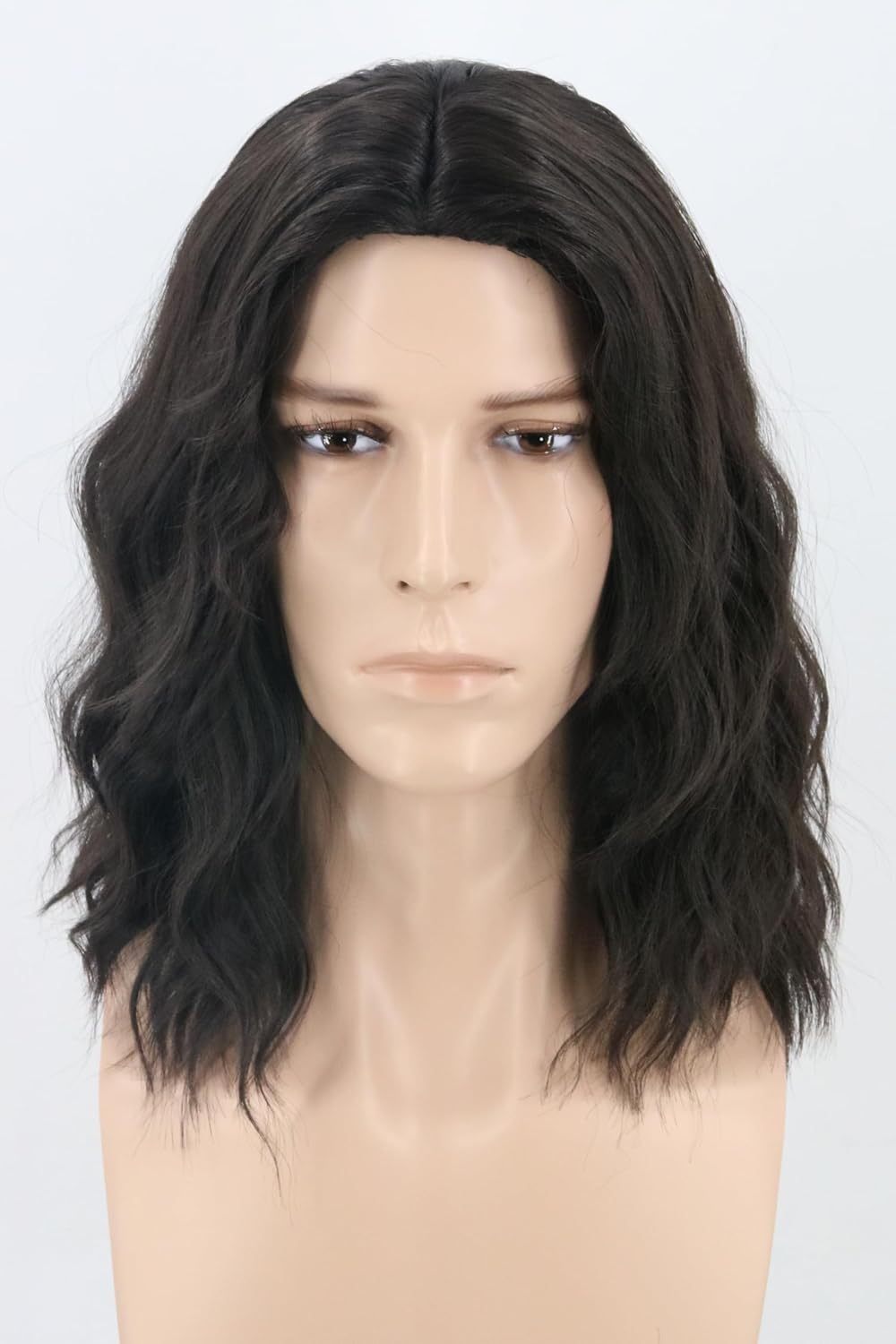 Men Wigs Black Short Curly Funny Wigs for Men Halloween Costume Party Wig - Image 6