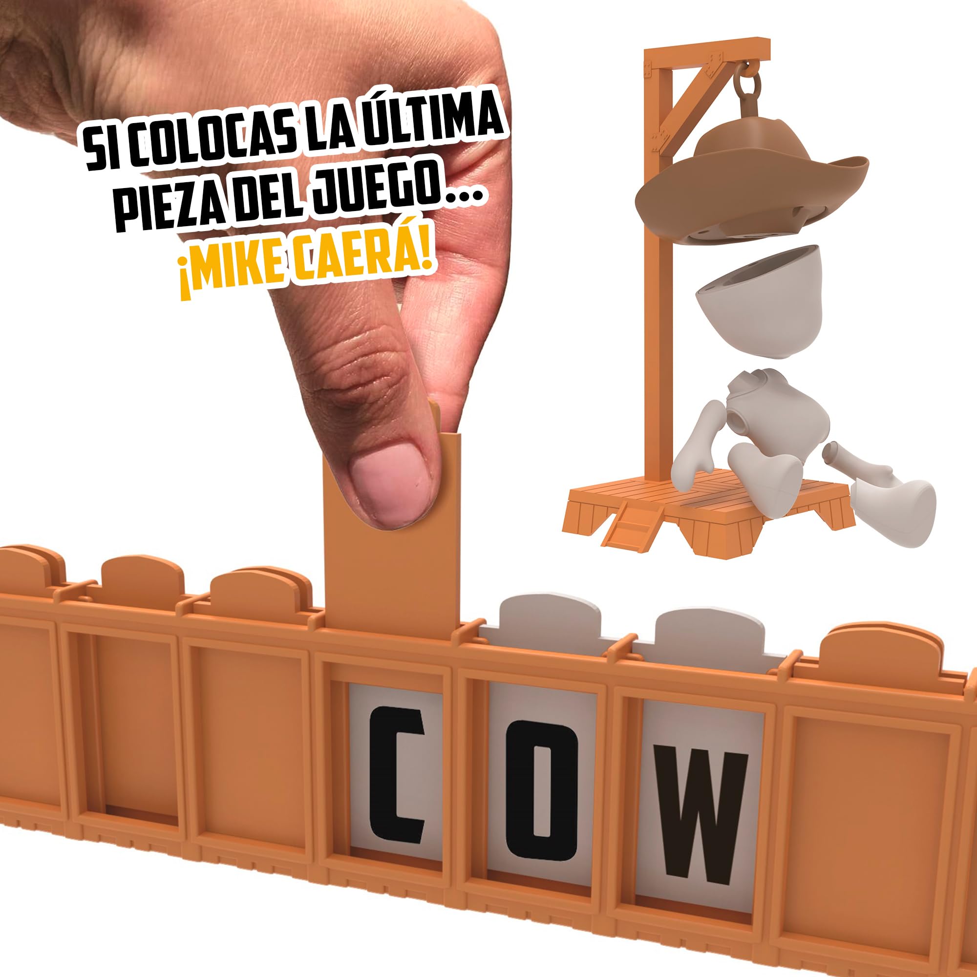 Bizak El Ahorcado Mike, Juego de Mesa Familiar, Juego clásico de Letras y Palabras con diversión Moderna, para Jugar con Amigos, Regalo de Juego Infantil niños y niñas Desde 4 años de Edad (64011319)