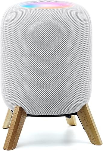 Soporte de madera real para Homepod de 2 generación (lanzado en 2023), soporte de madera resistente con marco de metal, montaje estable seguro que
