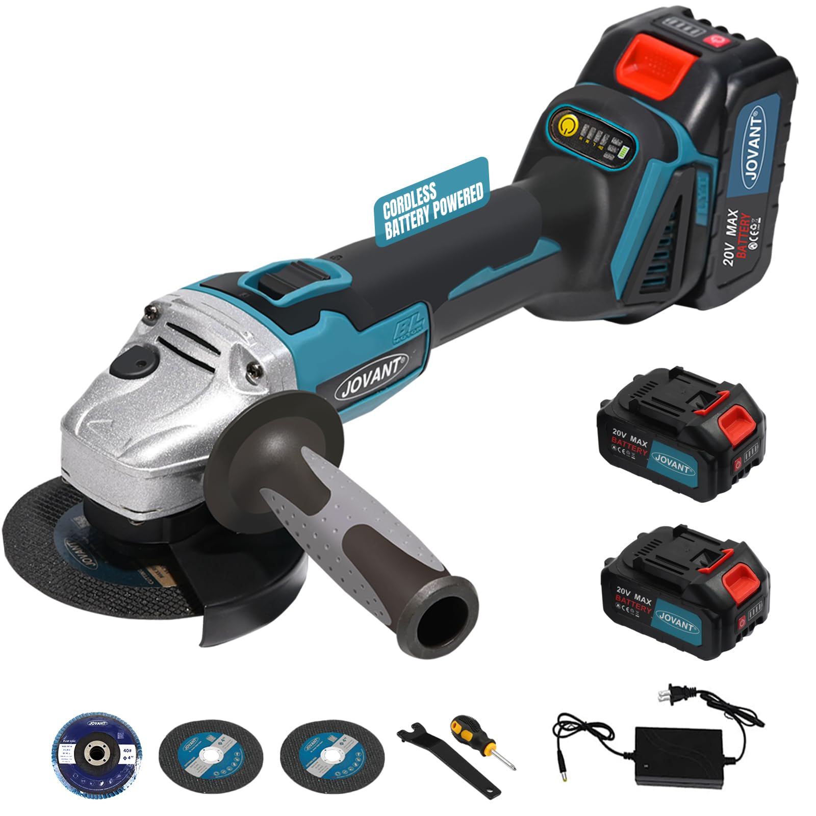 Amoladora eléctrica 8500 rpm portátil con dos baterías de 4.0 Ah