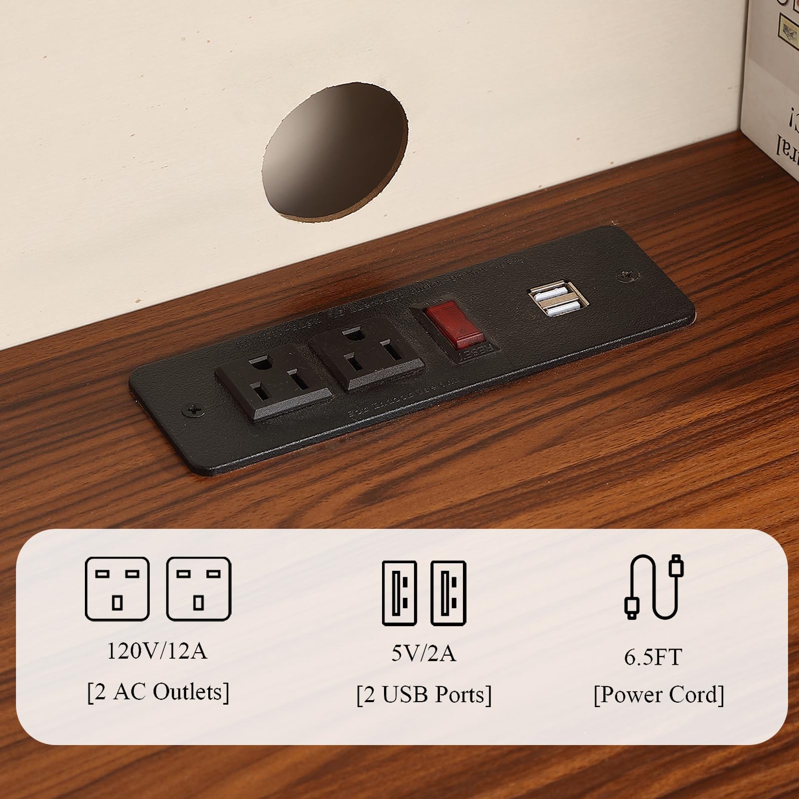 Sylvan Gravity Extra-Large Enclosure for Self-Cleaning Cat Litter Boxes, Wooden Cat Litter Furniture with LED Lighting, a Adjustable Shelf and Doors - image 8