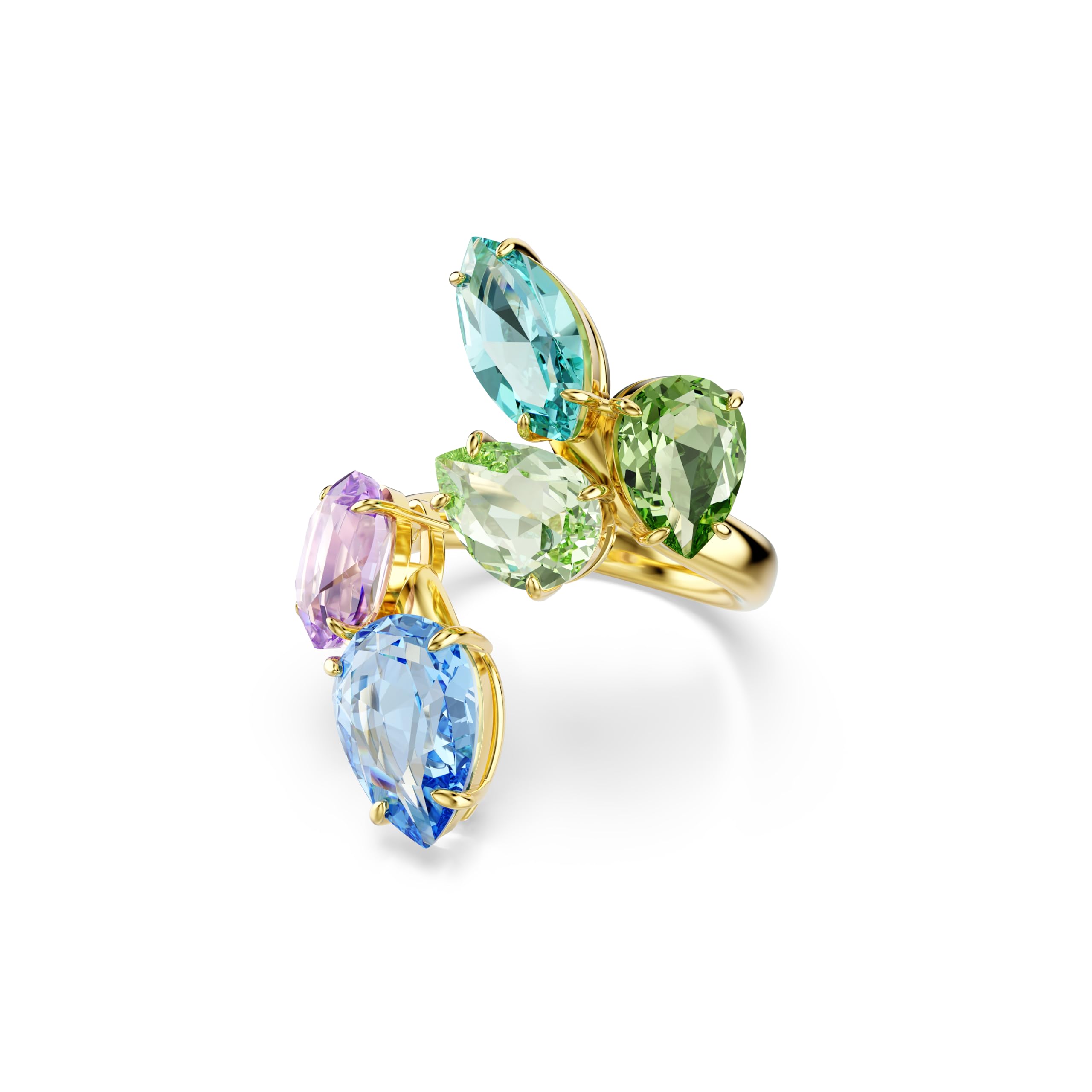 Swarovski Anello con motivo Gema, Taglio misto, Placcato color oro