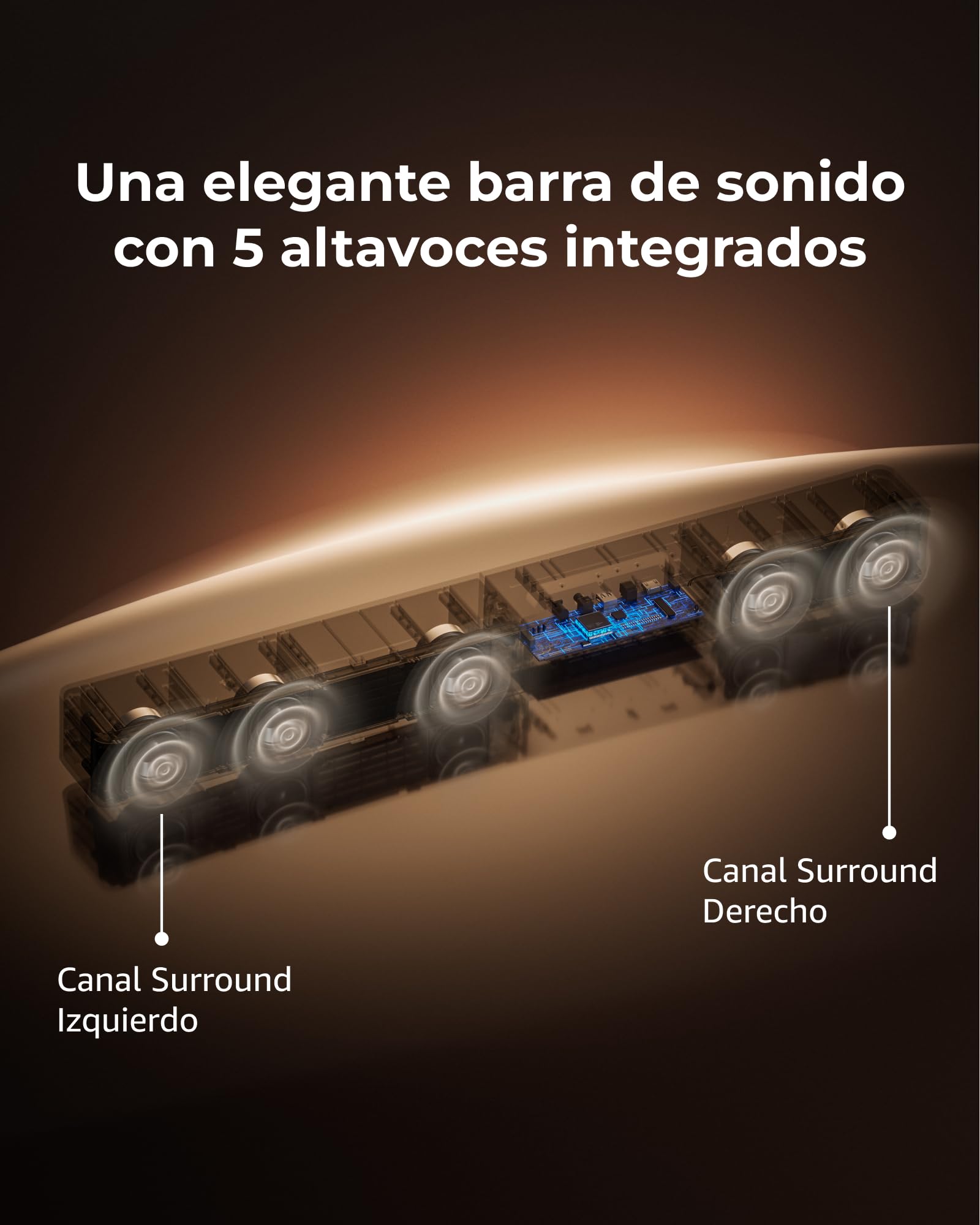 Visita la tienda de ULTIMEA ULTIMEA 5.1ch Barra de Sonido TV con Dolby Atmos, Sistema de Sonido Envolvente para Home Cinema, Barra de Sonido con Subwoofer para TV, 340W, Bajos Ajustables, App, Bluetooth 5.4, Poseidon M60 Boom in use