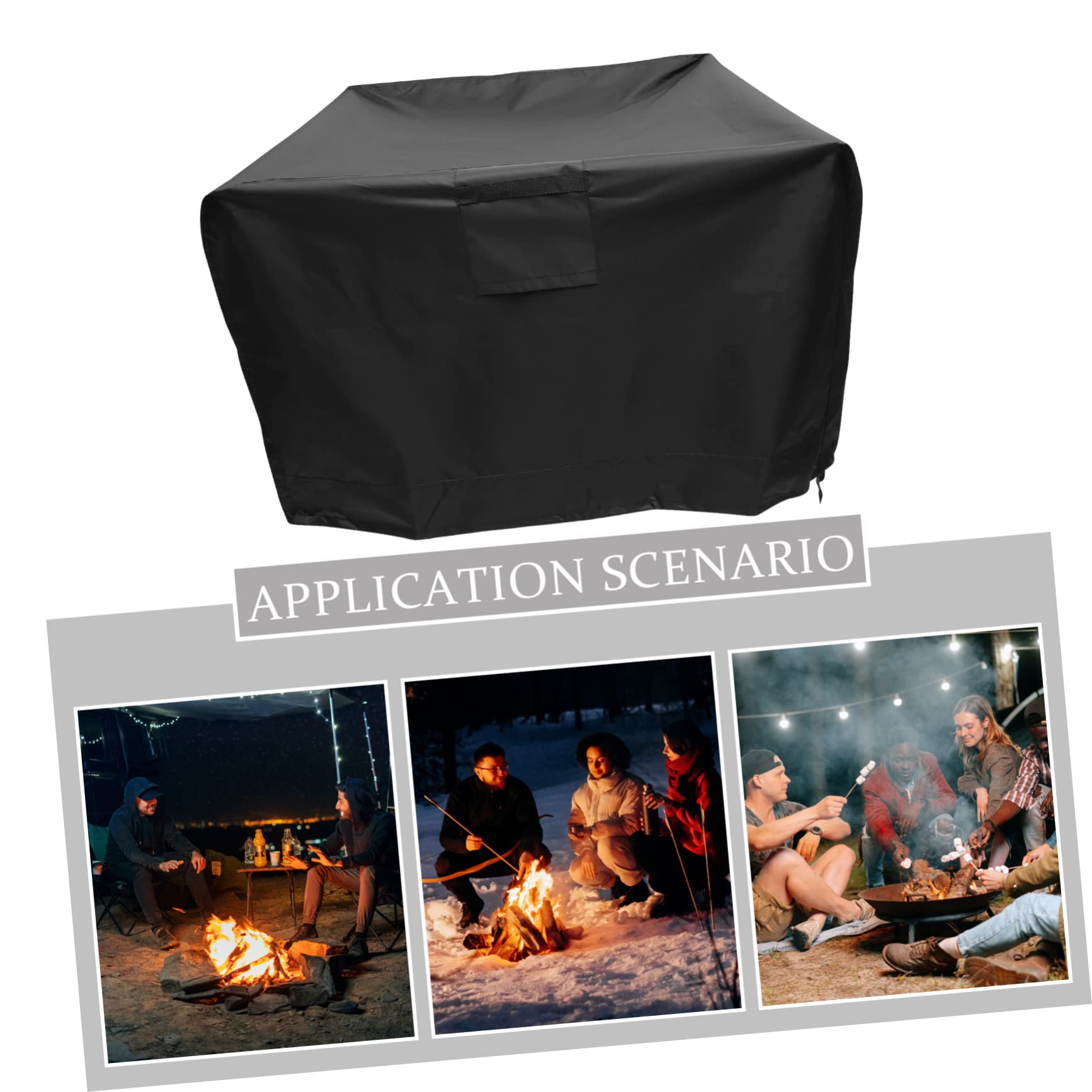 Garneck Copertura Barbecue da Esterno in Oxford Cloth Nero, Resistente e Antietà Tessuto, Adatta per Giardino e Patio, Telo Protettivo per Grill