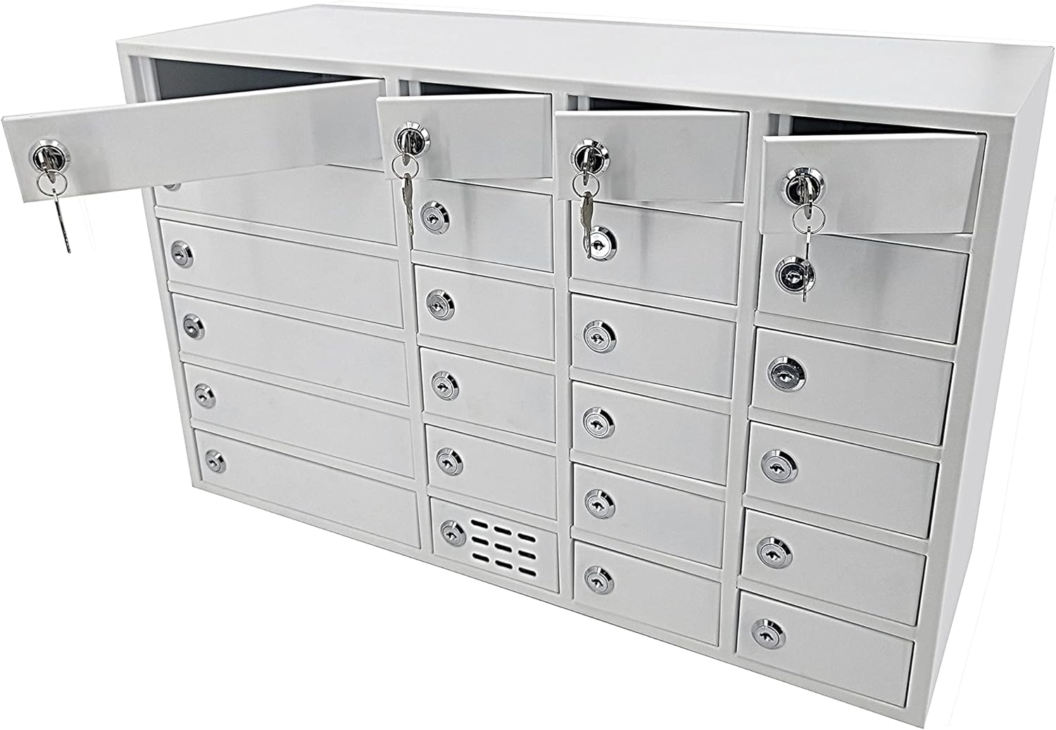 FixtureDisplays® 24-Slot Cellphone USB Charging Station Lockers Assignment Mail Slot Box  24 W x 15 H x 8"D Big (8.2") and Small (4.4") Slots 15255 : Cell Phones & Accessories