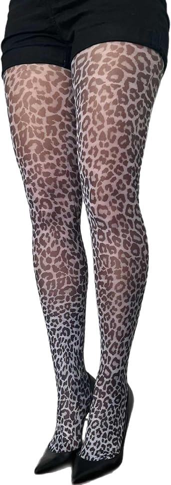 White Leopard Tights For Women