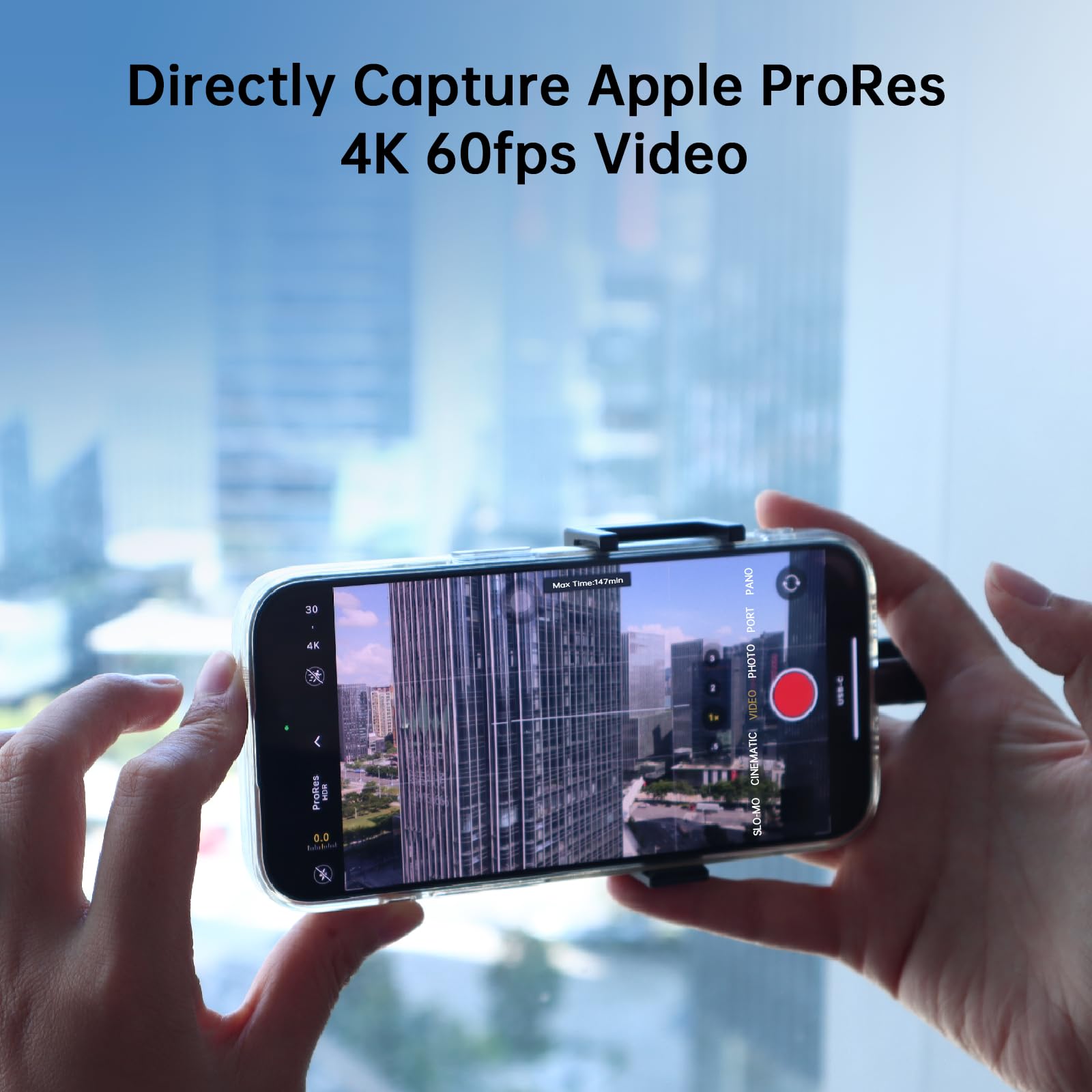 RENICE Professional Prores PSSD 1TB Disco Duro Externo portátil Ultra Compacto, hasta 2000mb/s, para iPhone 15 16 Pro/Pro MAX/Mac/Android, Dos Puertos USB-C, Ideal para Creadores de Contenido y Cine