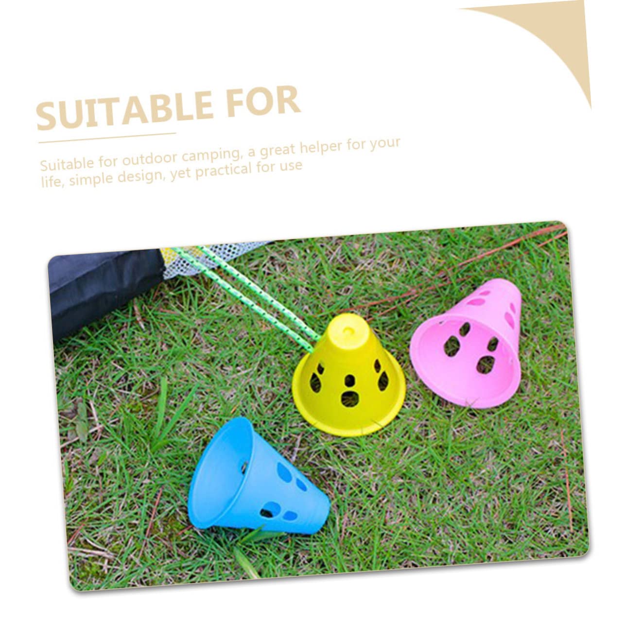 BESPORTBLE Bouchon D'Avertissement De Piquet De Tente Protecteur D'Ongle De Camp Tentes De Camping Cache-Ongles De Tente Couverture D'Ongle De Camp De Tente pour Enfants Couvre-Ongles