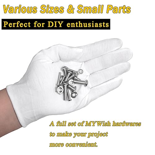 Miniatura 5 de MYWISH 1290 piezas M2 M3 M4 M5 Kit surtido de tornillos de acero inoxidable 304 con cabeza de botón de acero inoxidable 304, tornillos métricos con