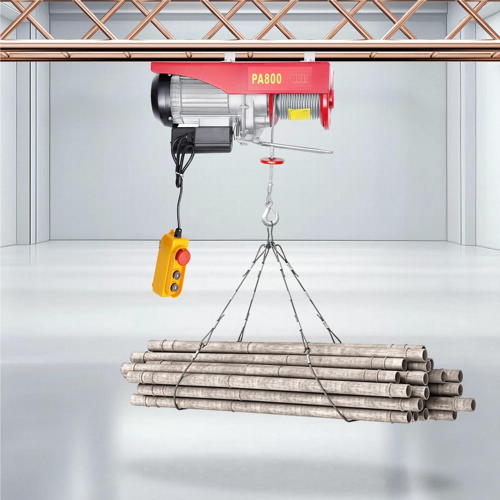 1450 W Elektrisches Hebezeug, 800 Kg, 1764 Lbs Hubkapazität, 10 M/min Hubgeschwindigkeit Mit Fernbedienung, 220 V Winde Elektrischer Hebezeug-Stützarm flaschenzug