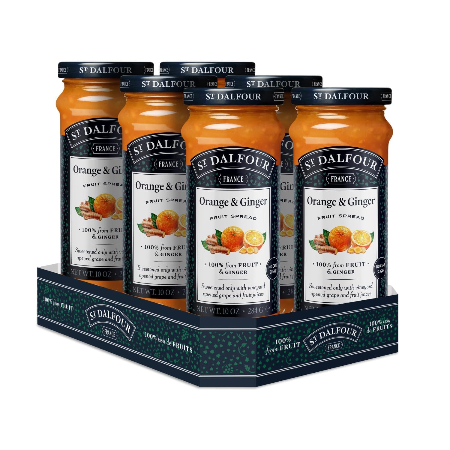 St. Dalfour Orange & Ginger / 10 Ounce (Pack of 6) / 6 Jams & Preserves