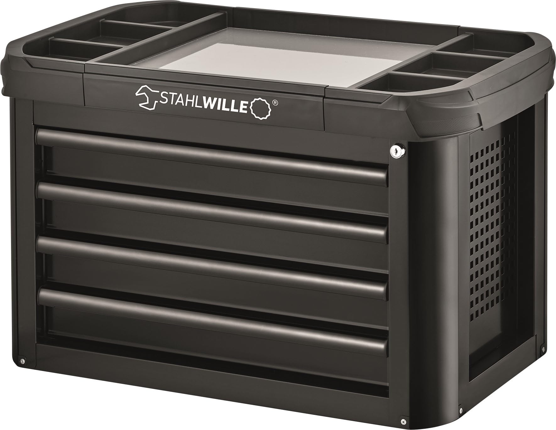 STAHLWILLE 93 TOP Box | Werkzeugtruhe mit 4 Schubladen | Werkzeugkasten kombinierbar mit Werkstattwagen TTS 93/6 oder Werkbank WB 630