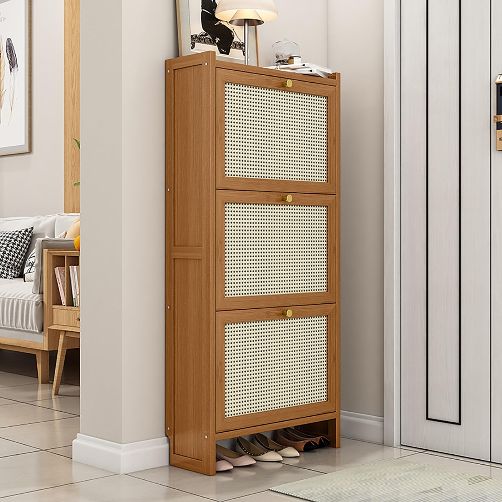 Rangement de chaussures d'entrée pour en finir avec le désordre : meuble bois pratique