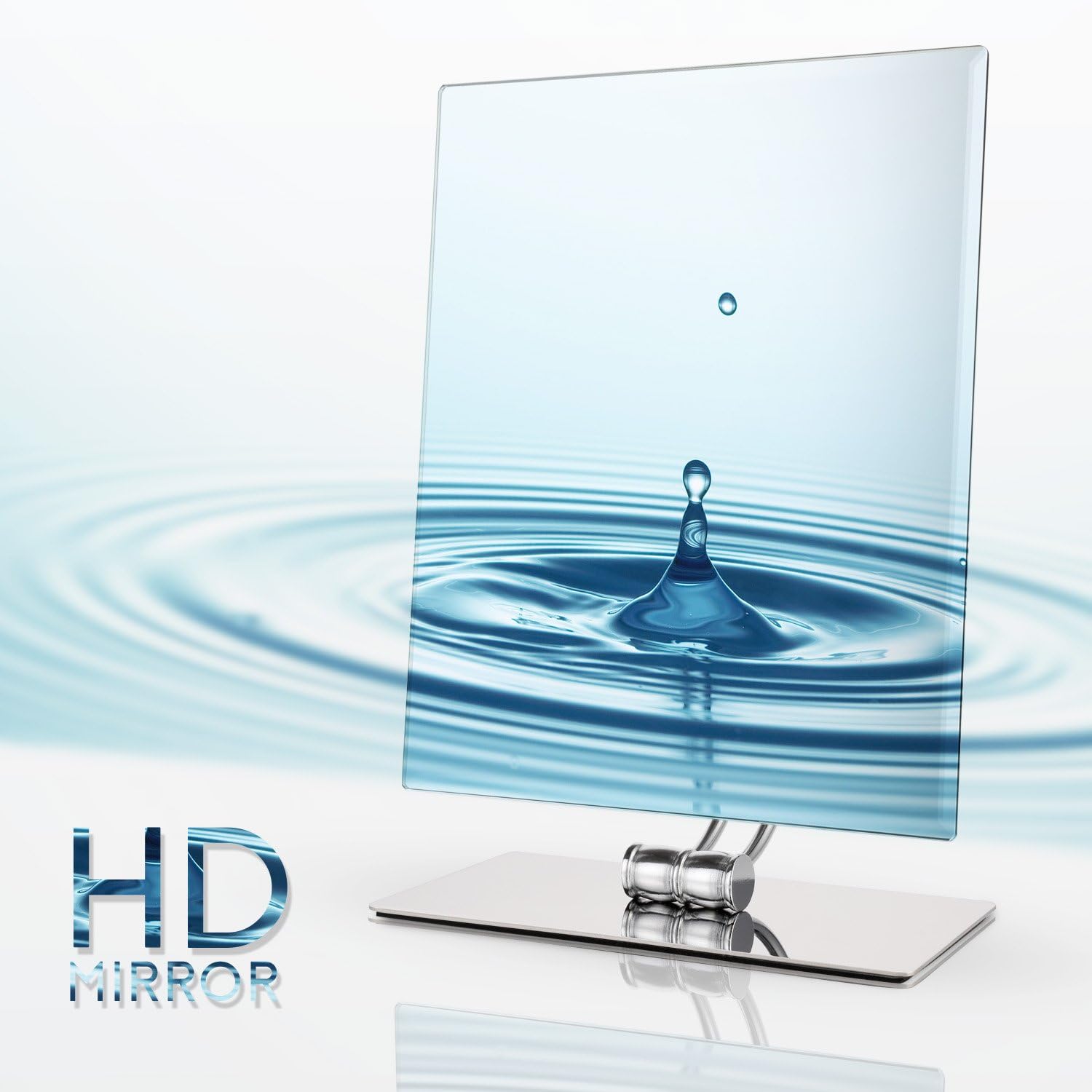 Close-up of the Miusco HD mirror surface, showing clear reflection quality.