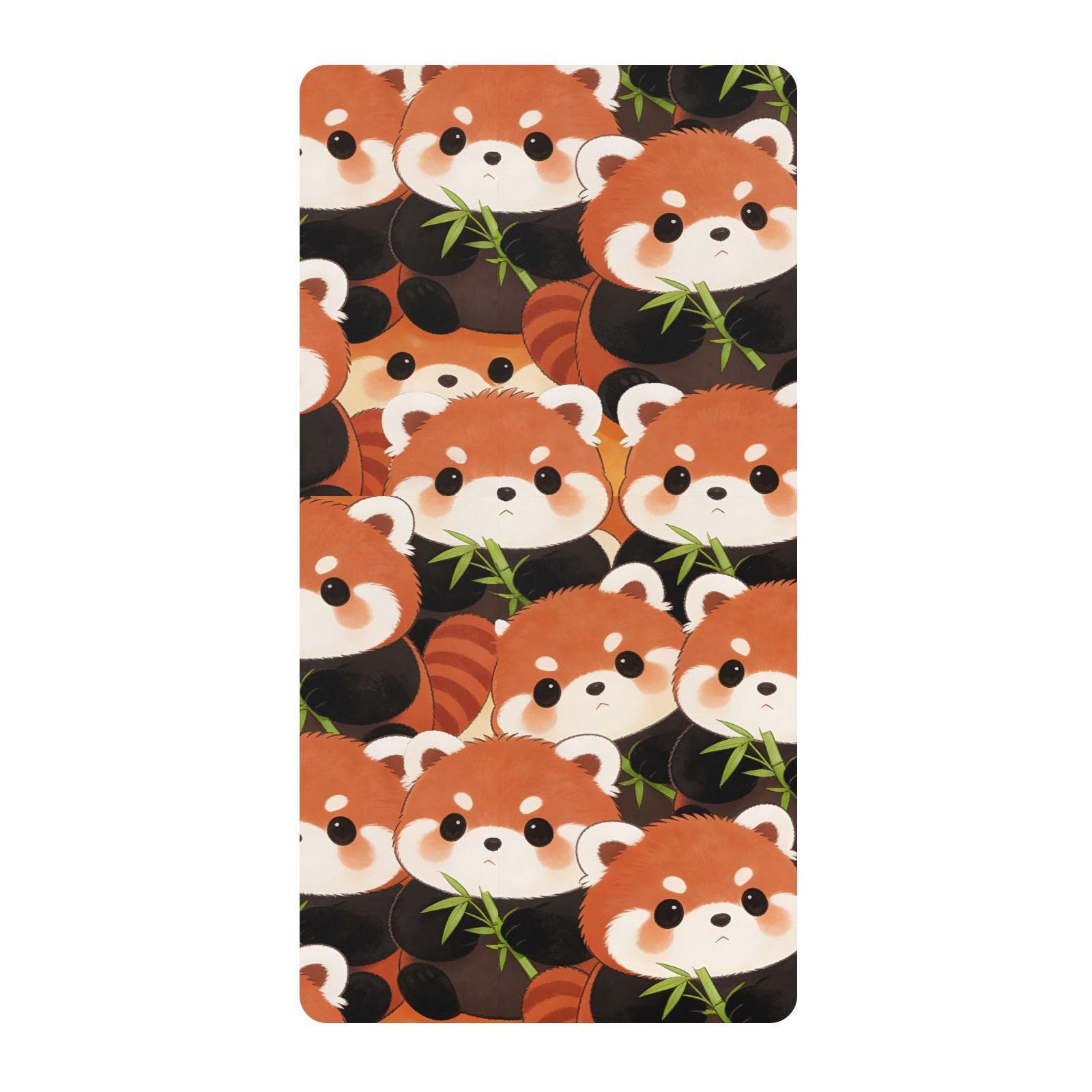 Drap de berceau panda rouge drap housse bébé coton respirant mixte