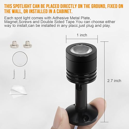 Miniatura 3 de Mini foco LED para interiores, iluminación decorativa para estantes de exhibición, pinturas, plantas, joyas, escaparate, debajo del gabinete, luz