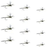 The Fly Fishing Place Parachute Blue Winged Olive BWO Assortment Trout Dry Fly Fishing Flies - Set of 12 Flies Size 14, 16, 18, 20 - One Dozen