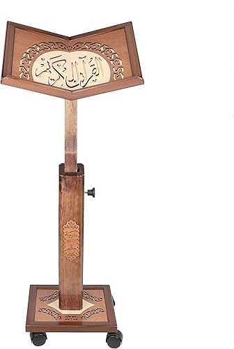 Miniatura 30 de Tubibu Height Adjustable Prayer Quran Holder Stand Ramadan Gift Rihal Rehal Wooden Carved Gift
