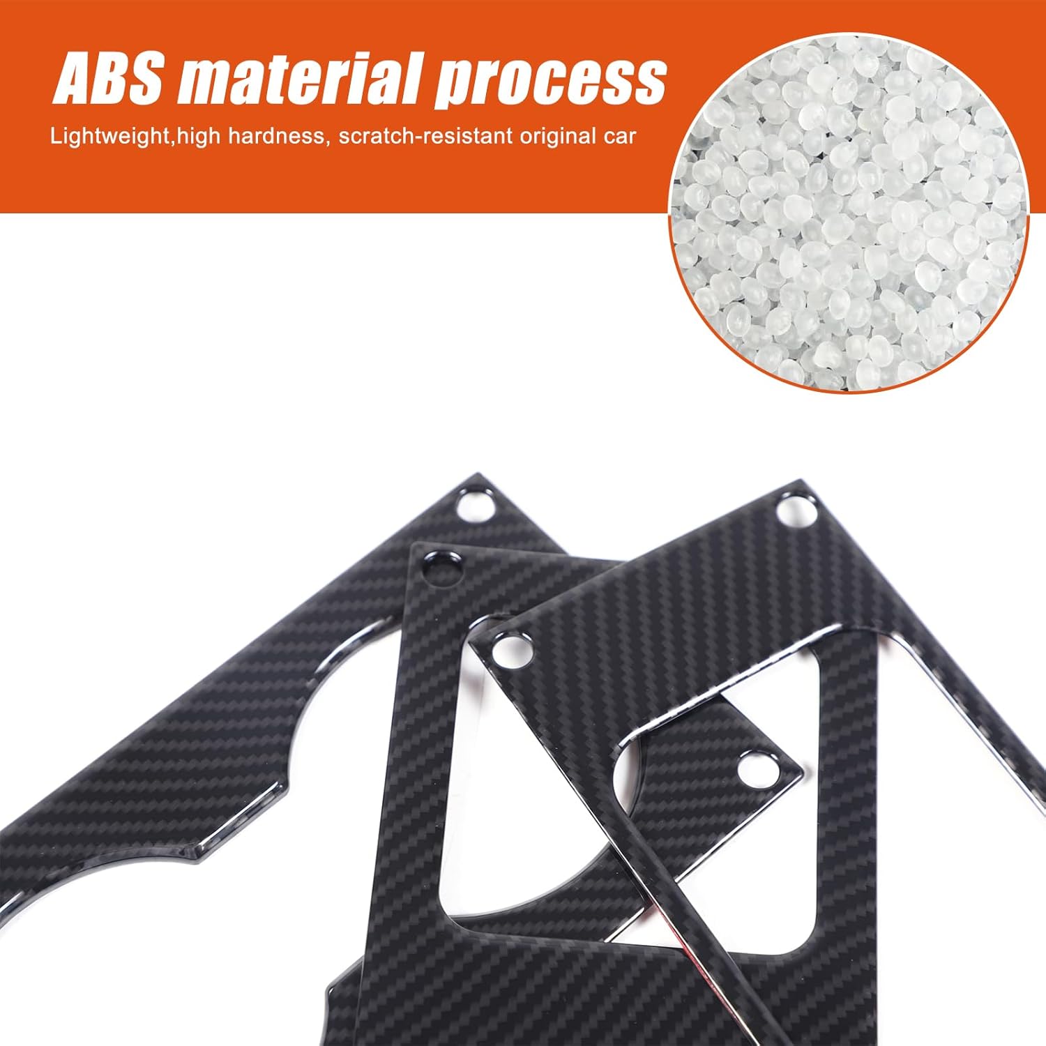 Car Gear Shift Console Anti-Scratch Panel Frame Compatible with Ineos Grenadier 2020-2026 ABS Central Control Gear Shift Panel Trim Cover (Carbon Fiber Pattern)