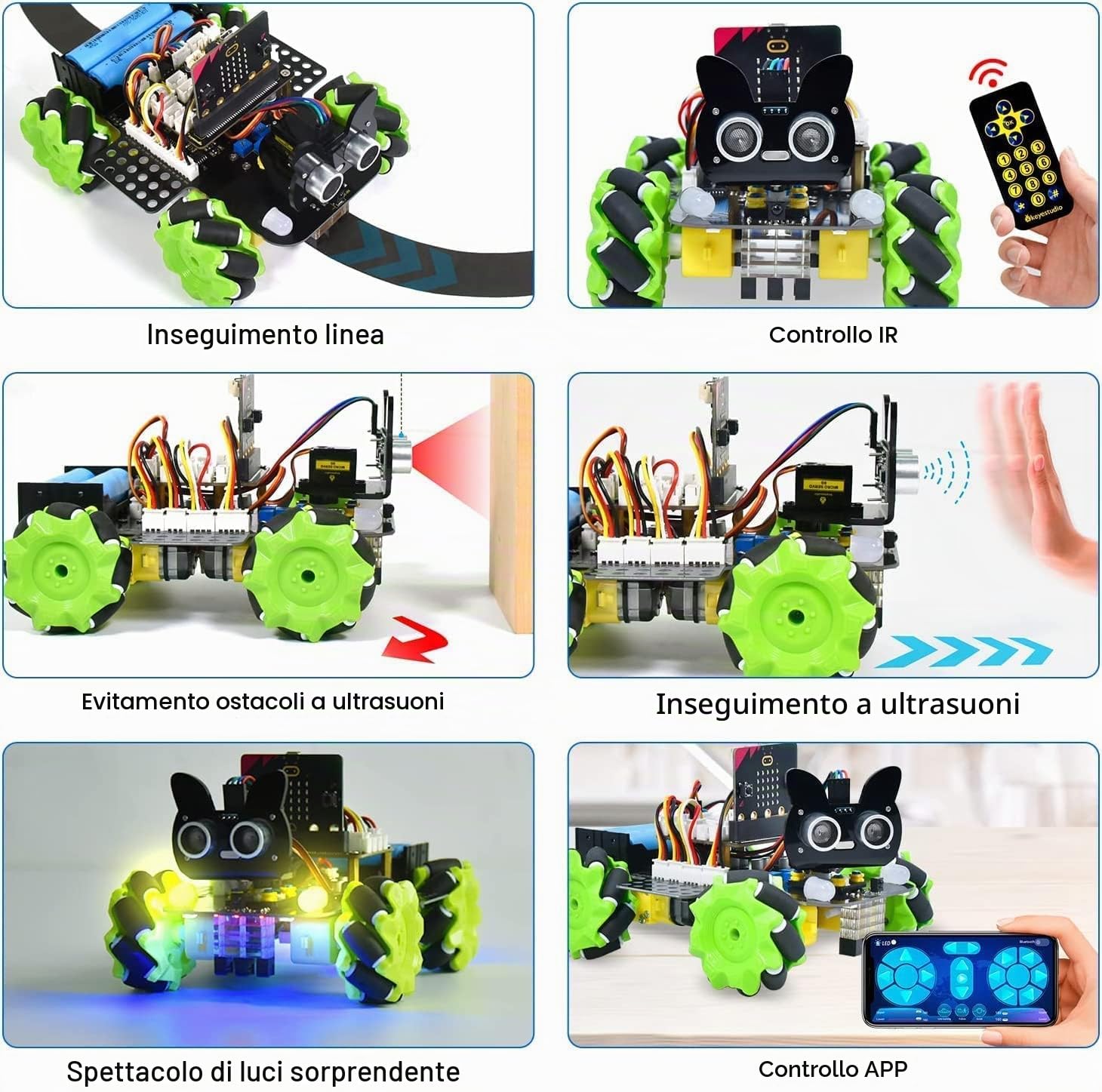KEYESTUDIO Robot Kit per BBC Micro:bit